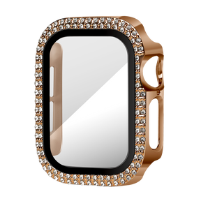 Bandz Apple Watch 10 - 42mm Diamond Case with Glass (Rose Gold)