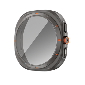 Bandz Samsung Galaxy Watch 7 - 44mm Square PC Case with Glass (Titanium Grey)