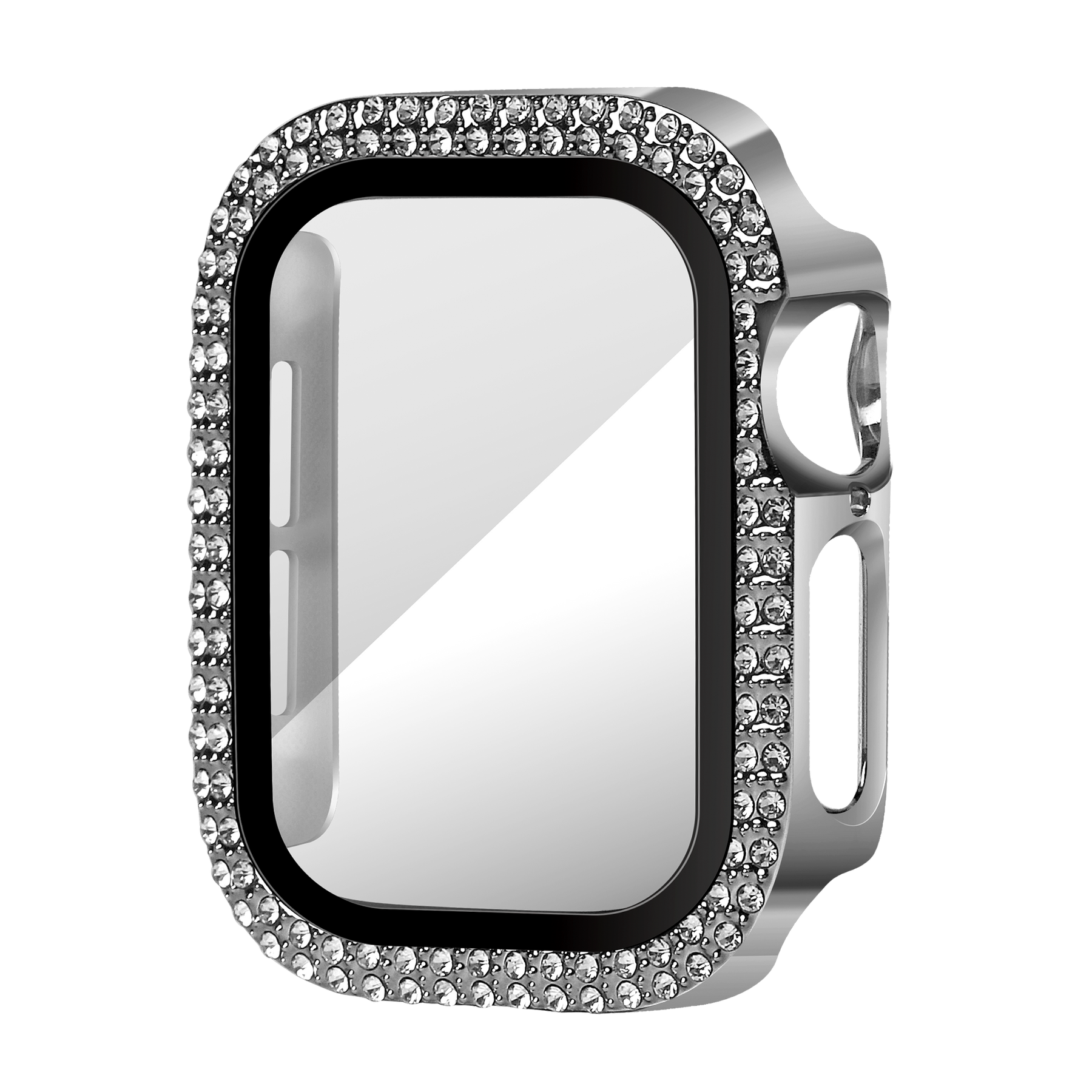 Bandz Apple Watch 10 - 42mm Diamond Case with Glass (Silver)