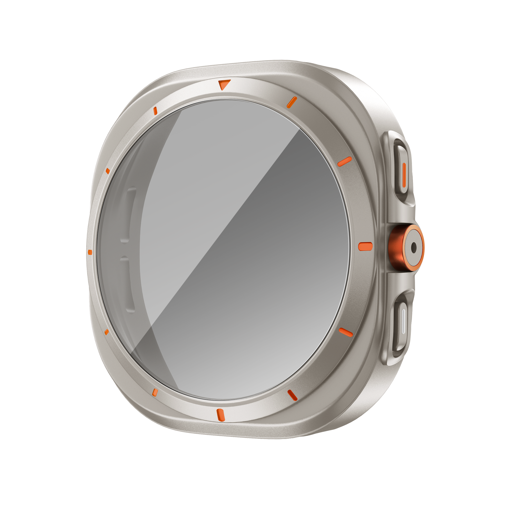 Bandz Samsung Galaxy Watch 7 - 44mm Square PC Case with Glass (Titanium)