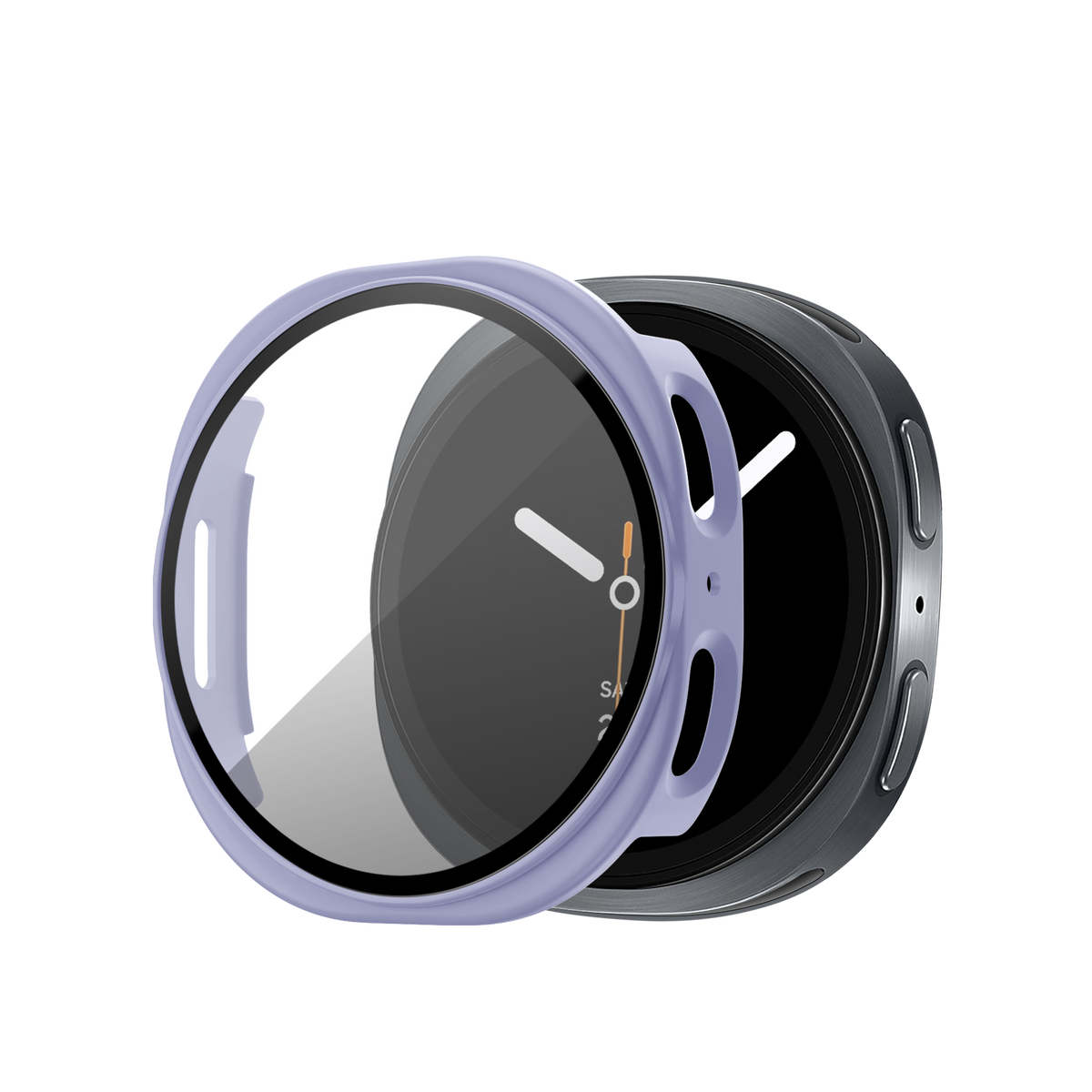 Bandz Samsung Galaxy Watch 8 - 40mm PC Cover with Glass (Purple)