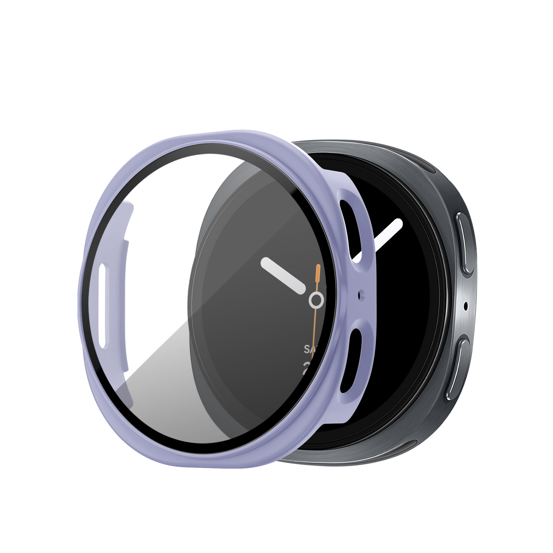 Bandz Samsung Galaxy Watch 8 - 40mm PC Cover with Glass (Purple)