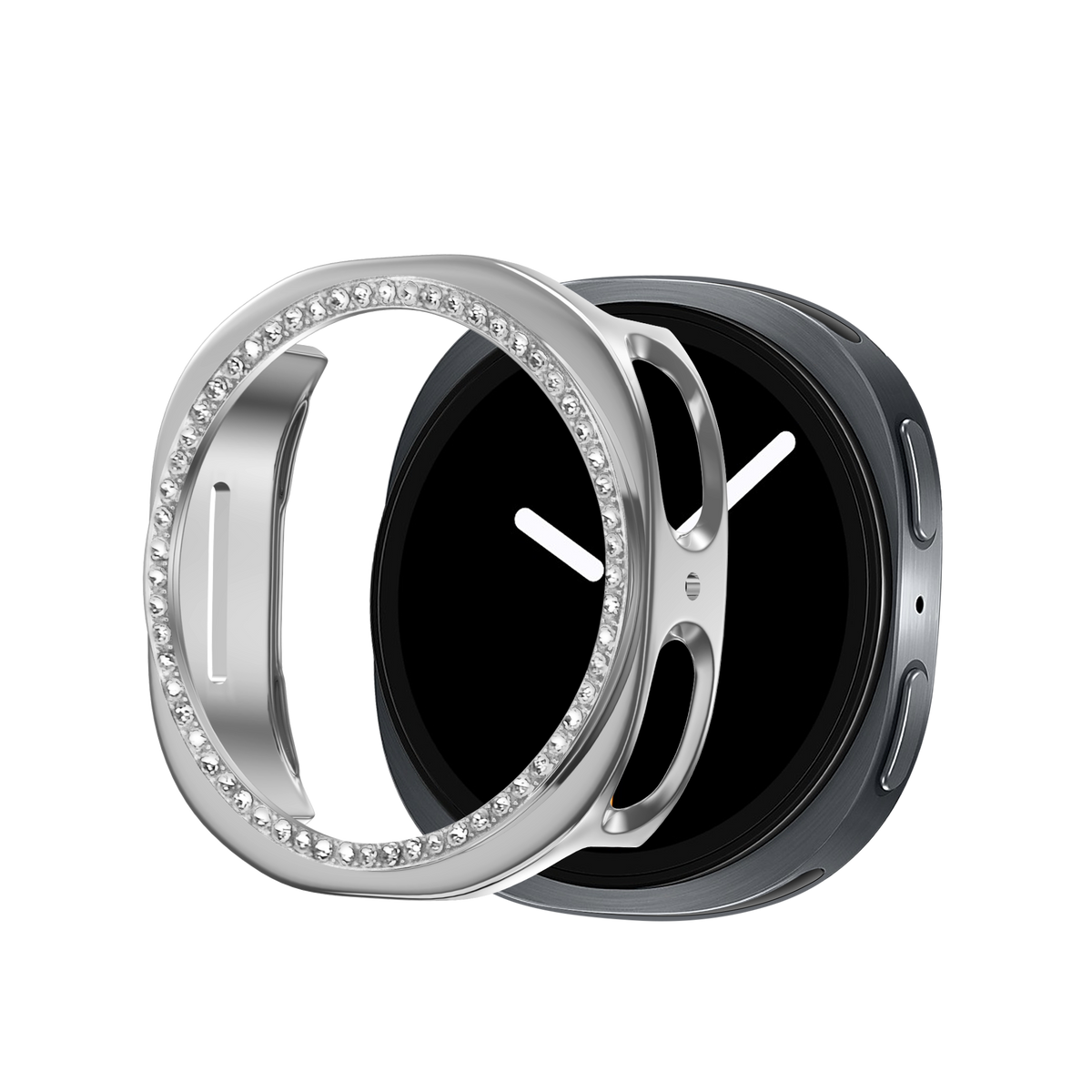 Bandz Samsung Galaxy Watch 8 - 40mm Diamond PC Case (Silver)