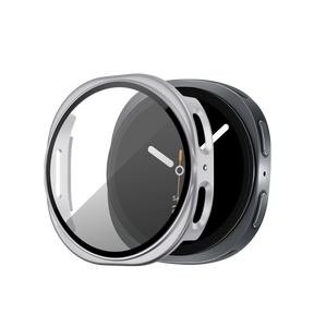 Bandz Samsung Galaxy Watch 8 - 44mm PC Cover with Glass (Silver)