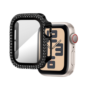 Bandz Apple Watch 10 - 42mm Diamond Case with Glass (Black)