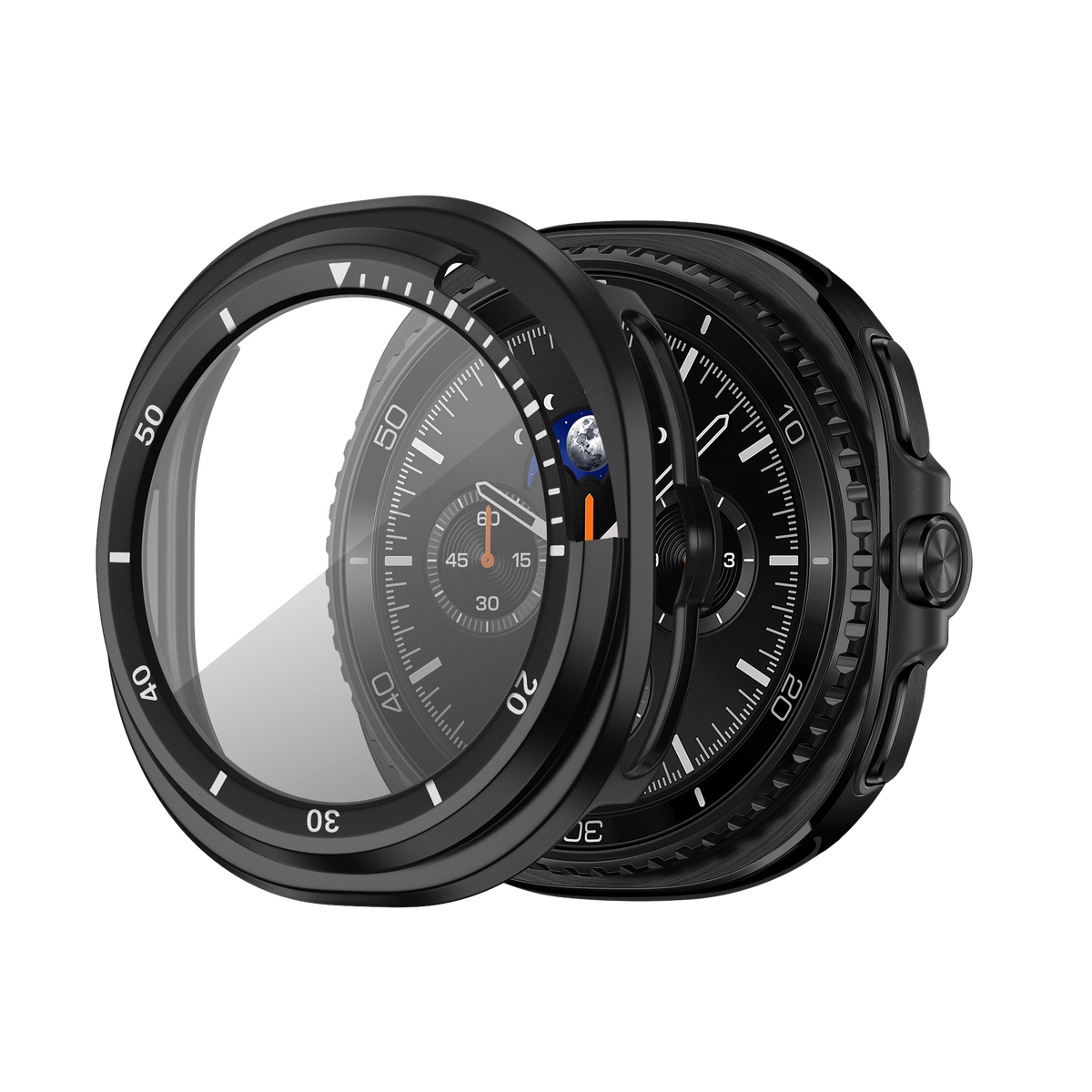 Bandz Samsung Galaxy Watch 8 Classic Bezel Cover with Glass (Black/White)