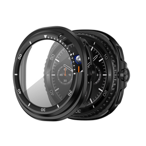 Bandz Samsung Galaxy Watch 8 Classic Bezel Cover with Glass (Black/White)