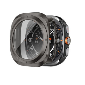 Bandz Samsung Galaxy Watch Ultra PC Case with Glass (Titanium Grey)