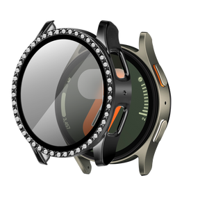 Samsung Galaxy Watch 7 - 40mm Diamond Case with Glass (Black)