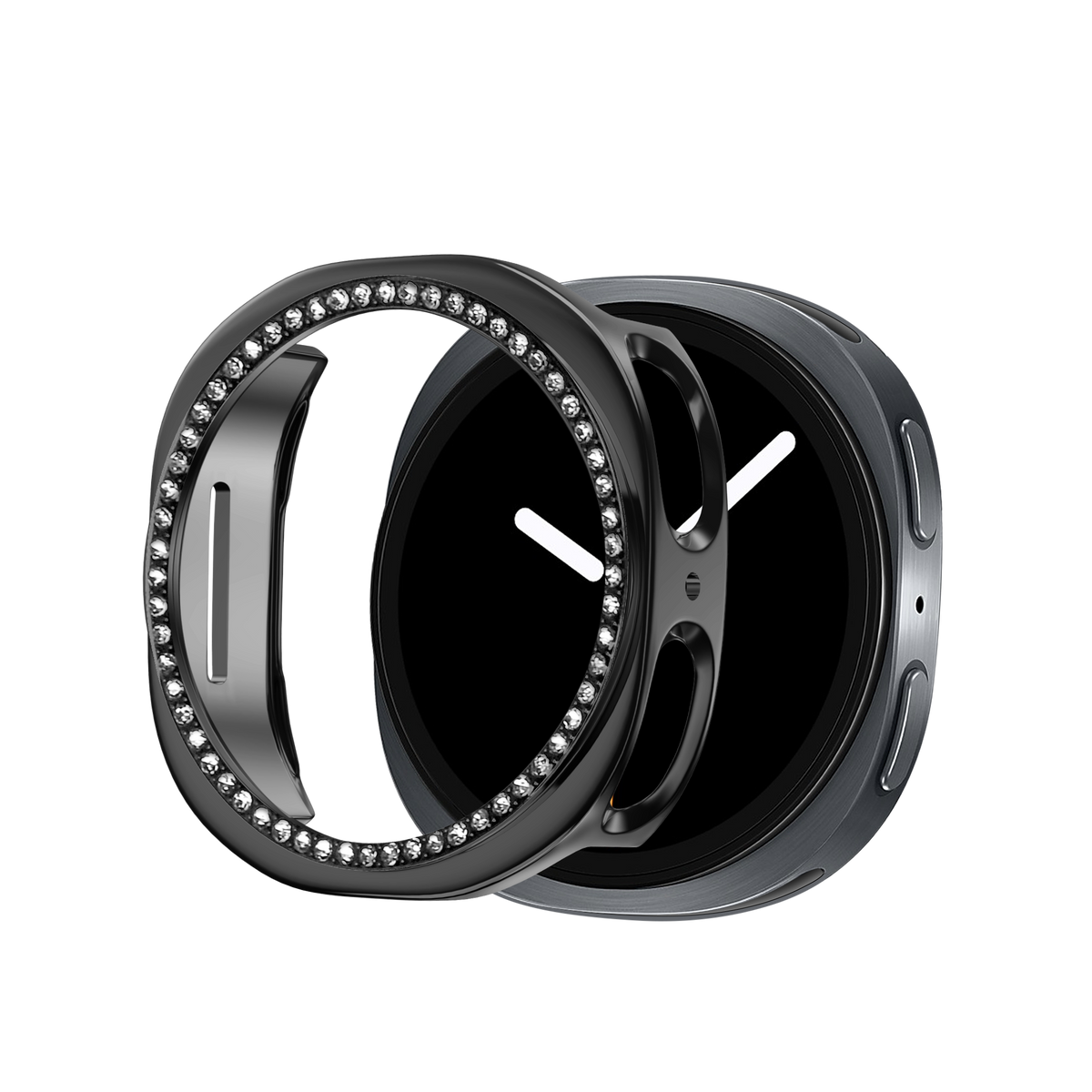 Bandz Samsung Galaxy Watch 8 - 40mm Diamond PC Case (Black)