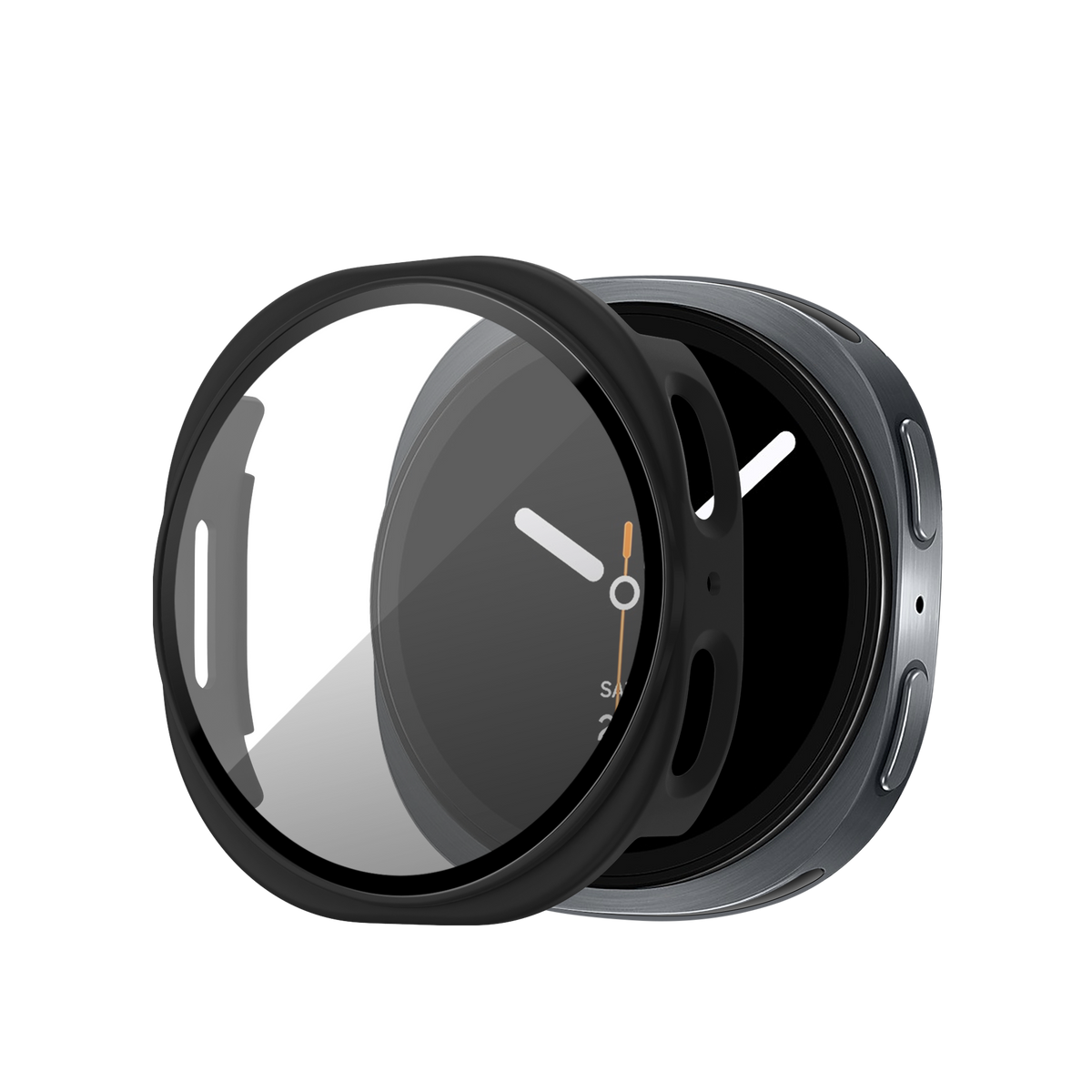 Bandz Samsung Galaxy Watch 8 - 44mm PC Cover with Glass (Black)