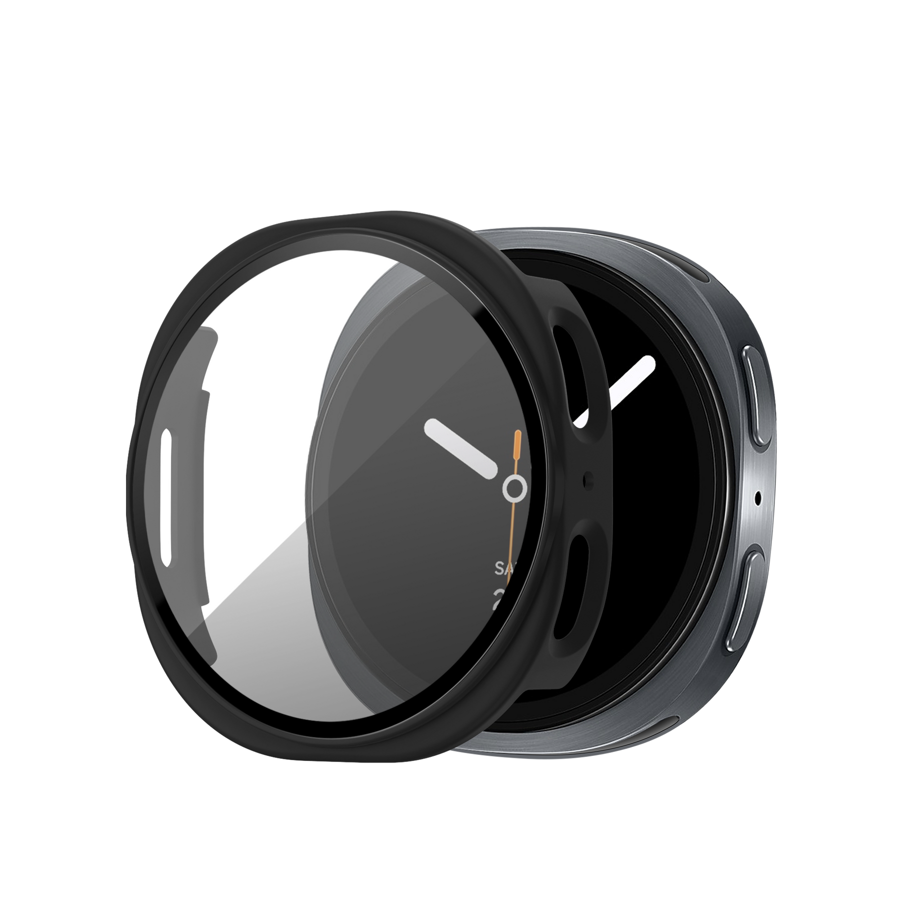 Bandz Samsung Galaxy Watch 8 - 44mm PC Cover with Glass (Black)