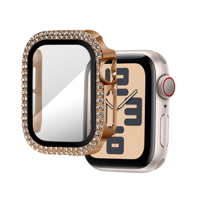 Bandz Apple Watch 10 - 42mm Diamond Case with Glass (Rose Gold)