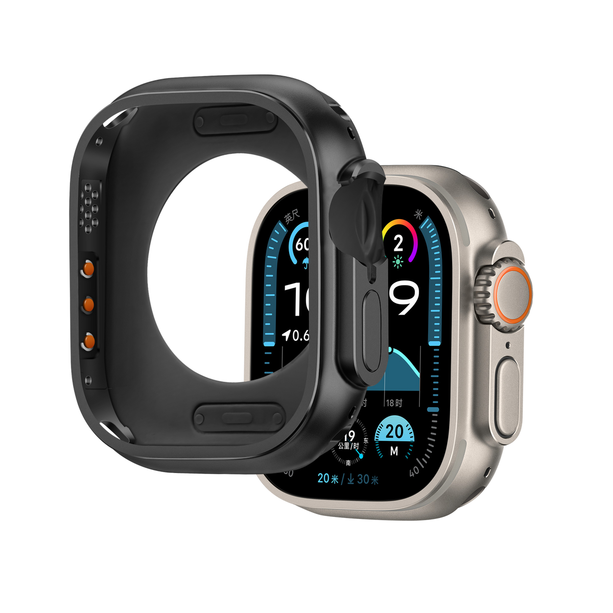 Bandz Apple Watch Ultra - 49mm Metal Case (Black)