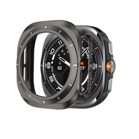 Bandz Samsung Galaxy Watch Ultra Bezel PC Case (Titanium Grey with White)