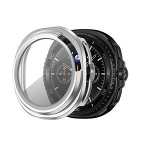 Bandz Samsung Galaxy Watch 8 Classic PC Cover with Glass (Silver)