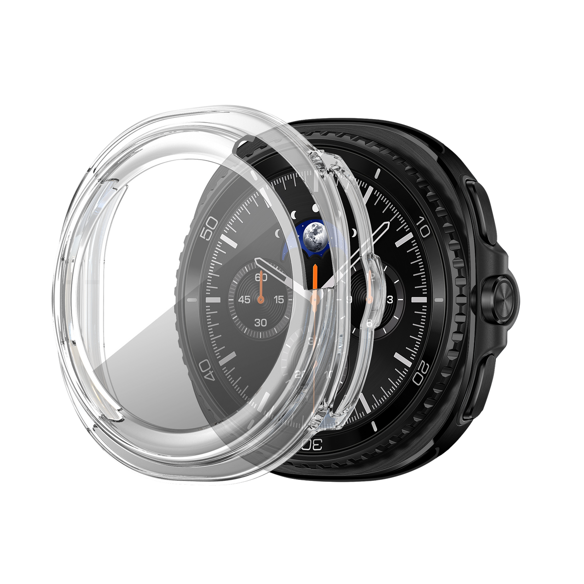 Bandz Samsung Galaxy Watch 8 Classic PC Cover with Glass (Transparent)