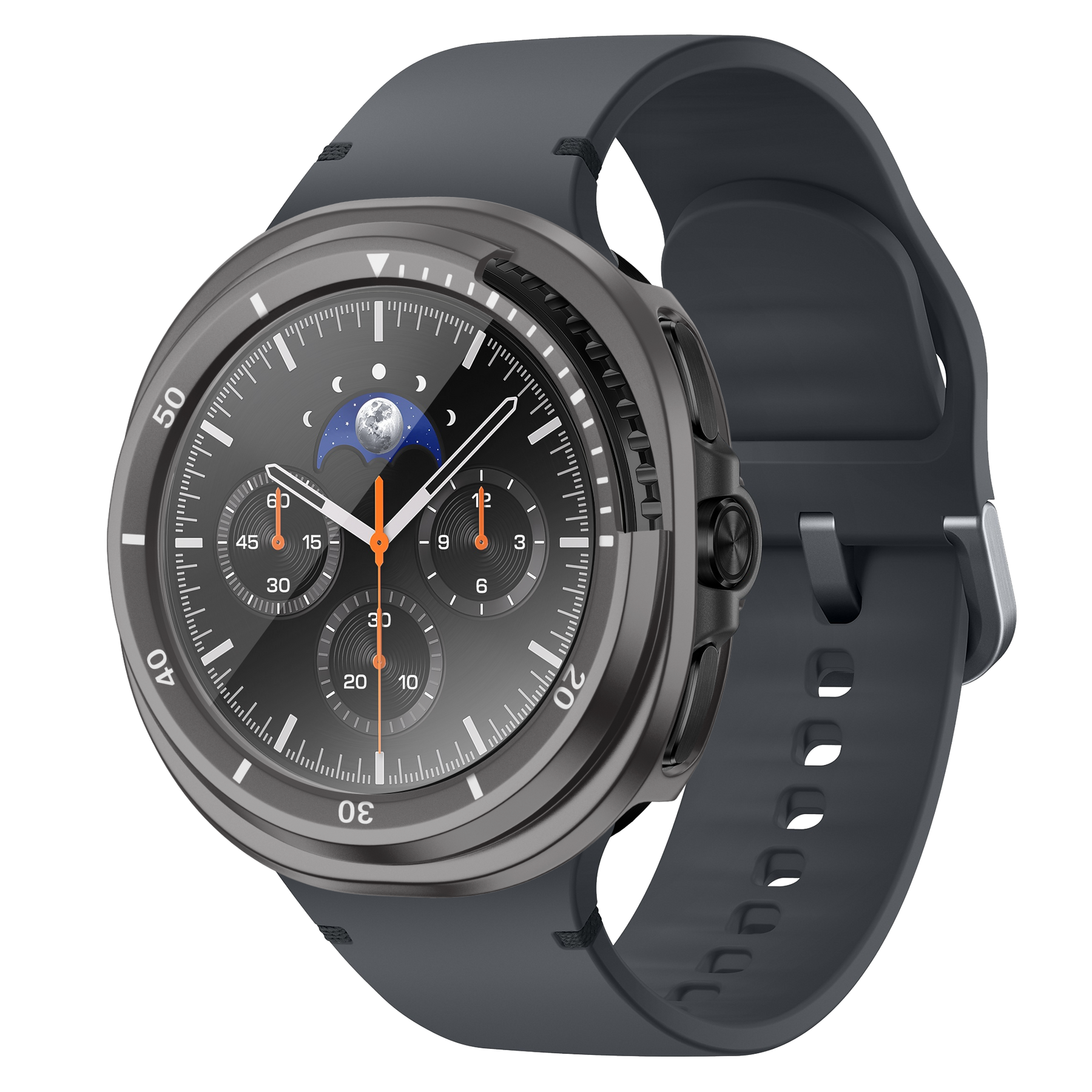 Bandz Samsung Galaxy Watch 8 Classic Bezel Cover with Glass (Titanium Grey/White)