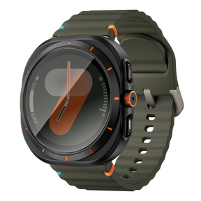 Bandz Samsung Galaxy Watch 7 - 44mm Square PC Case with Glass (Black)
