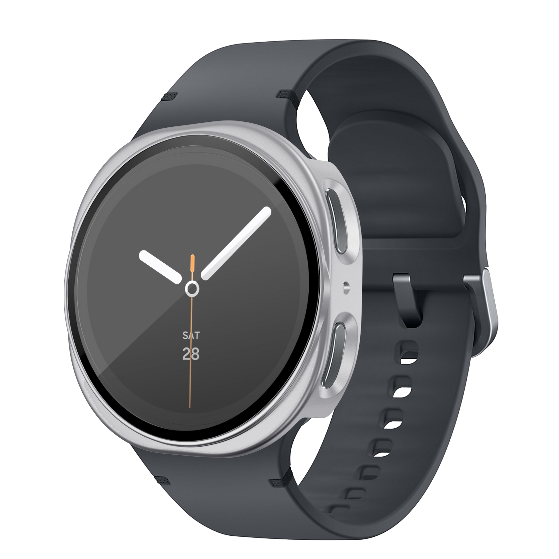 Bandz Samsung Galaxy Watch 8 - 40mm PC Cover with Glass (Silver)