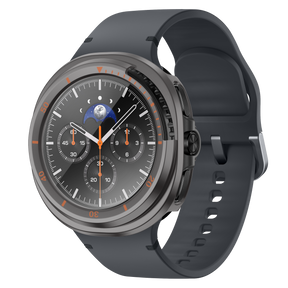 Bandz Samsung Galaxy Watch 8 Classic Bezel Cover with Glass (Titanium Grey/Orange)
