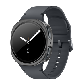 Bandz Samsung Galaxy Watch 8 - 44mm PC Cover with Glass (Titanium Grey)