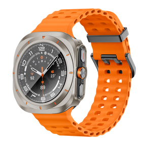 Bandz Samsung Galaxy Watch Ultra Bezel PC Case (Titanium with Orange)