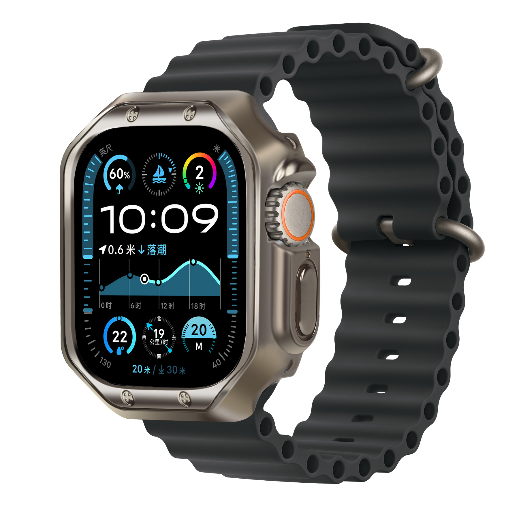 Bandz Apple Watch Ultra - 49mm Galvanized TPU Case  (Titanium)