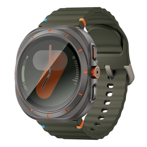 Bandz Samsung Galaxy Watch 7 - 44mm Square PC Case with Glass (Titanium Grey)