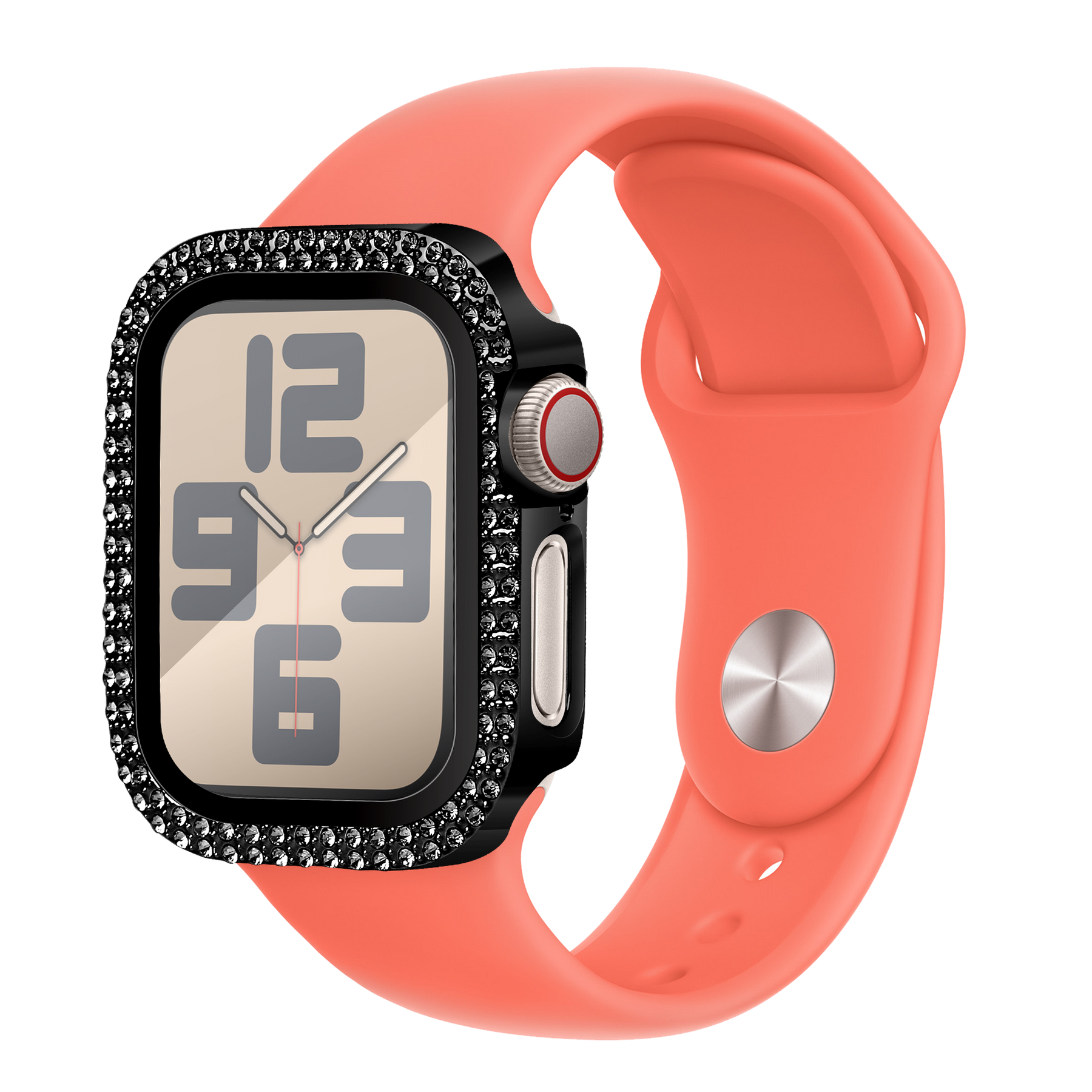 Bandz Apple Watch 10 - 42mm Diamond Case with Glass (Black)