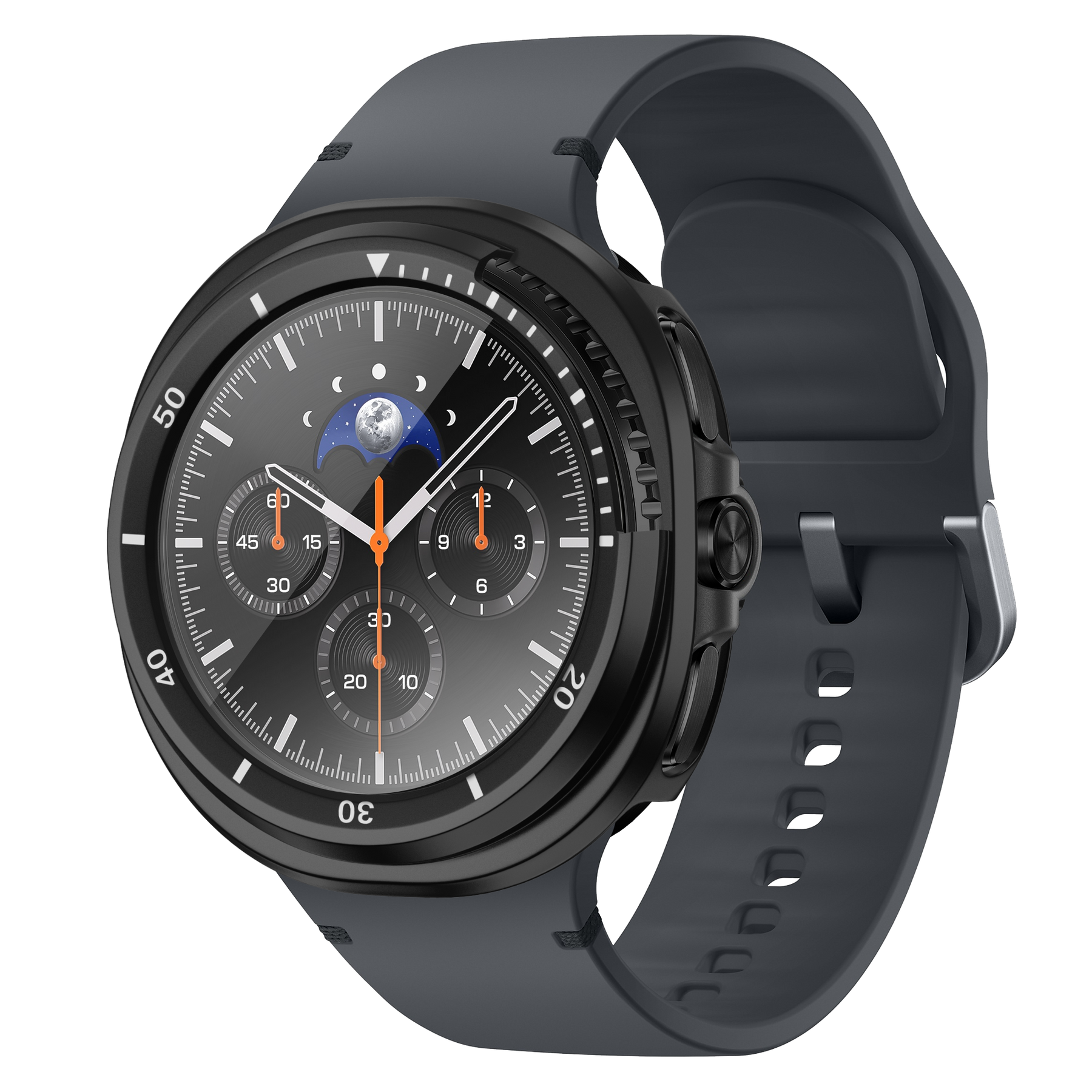 Bandz Samsung Galaxy Watch 8 Classic Bezel Cover with Glass (Black/White)