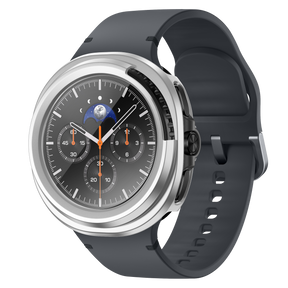 Bandz Samsung Galaxy Watch 8 Classic PC Cover with Glass (Silver)