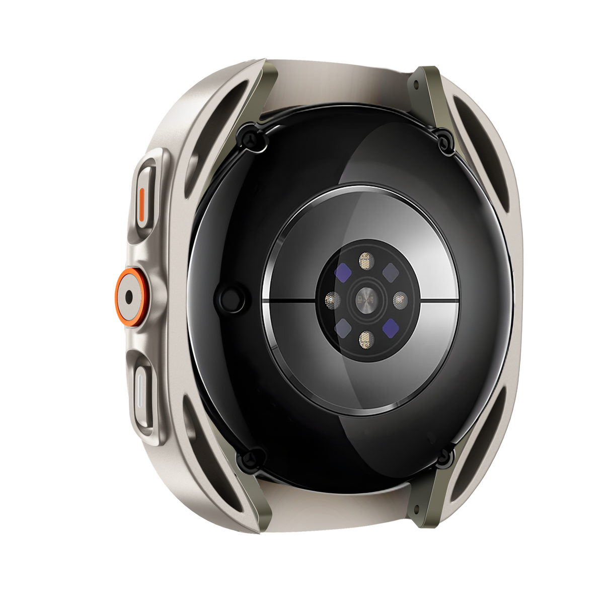 Bandz Samsung Galaxy Watch 7 - 44mm Square PC Case with Glass (Titanium)