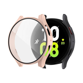 Samsung Galaxy Watch 5 44mm Hard Case with Glass (Grey/Pink)