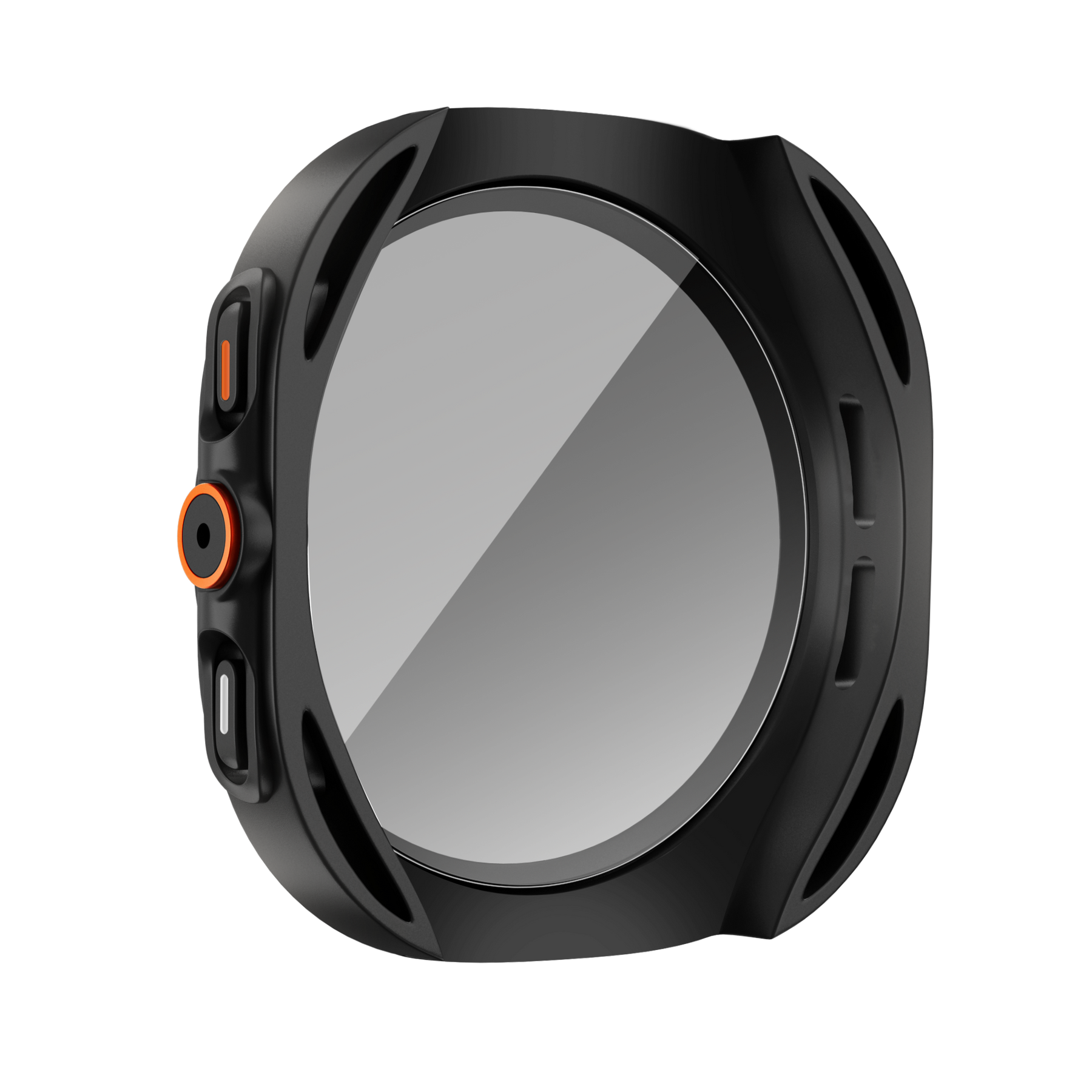 Bandz Samsung Galaxy Watch 7 - 44mm Square PC Case with Glass (Black)