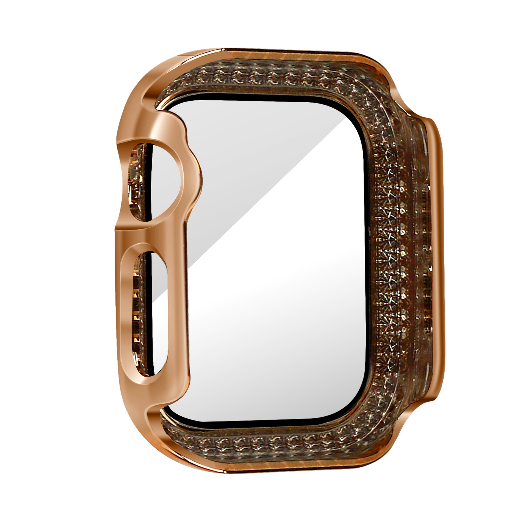 Bandz Apple Watch 10 - 42mm Diamond Case with Glass (Rose Gold)
