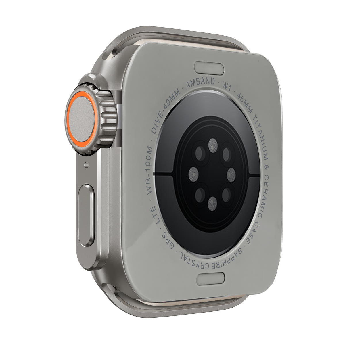 Bandz Apple Watch 7/8/9 - 45mm Metal Case (Titanium)
