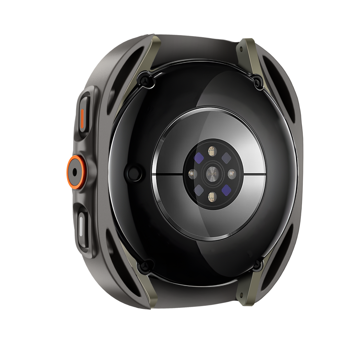 Bandz Samsung Galaxy Watch 7 - 44mm Square PC Case with Glass (Titanium Grey)