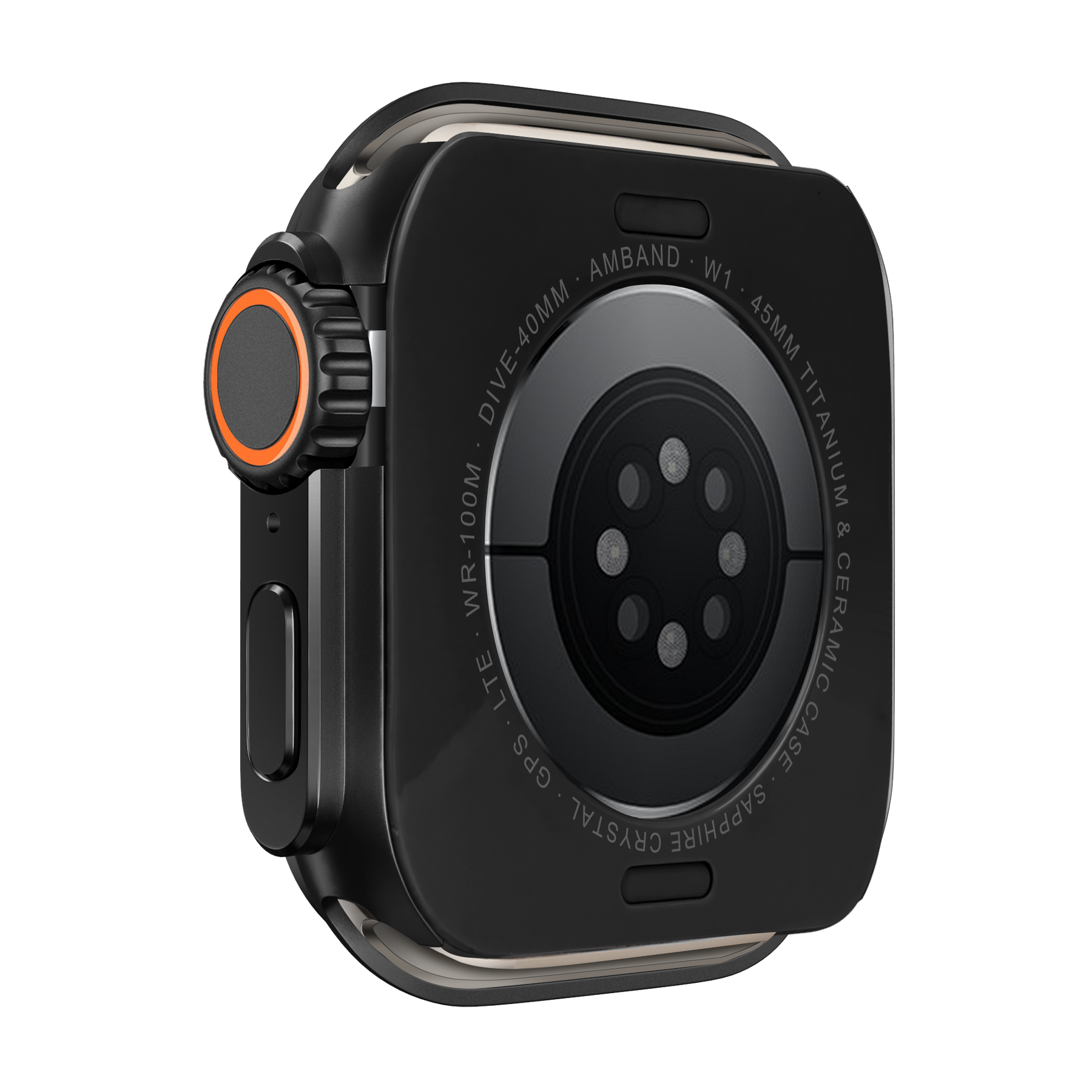 Bandz Apple Watch 7/8/9 - 45mm Metal Case (Black)