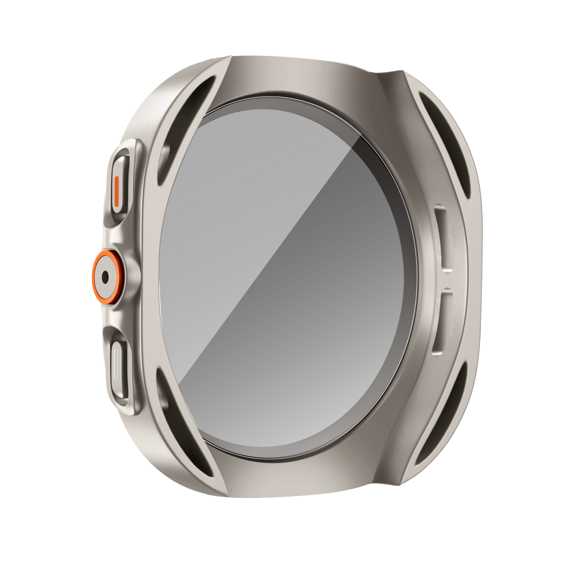 Bandz Samsung Galaxy Watch 7 - 44mm Square PC Case with Glass (Titanium)