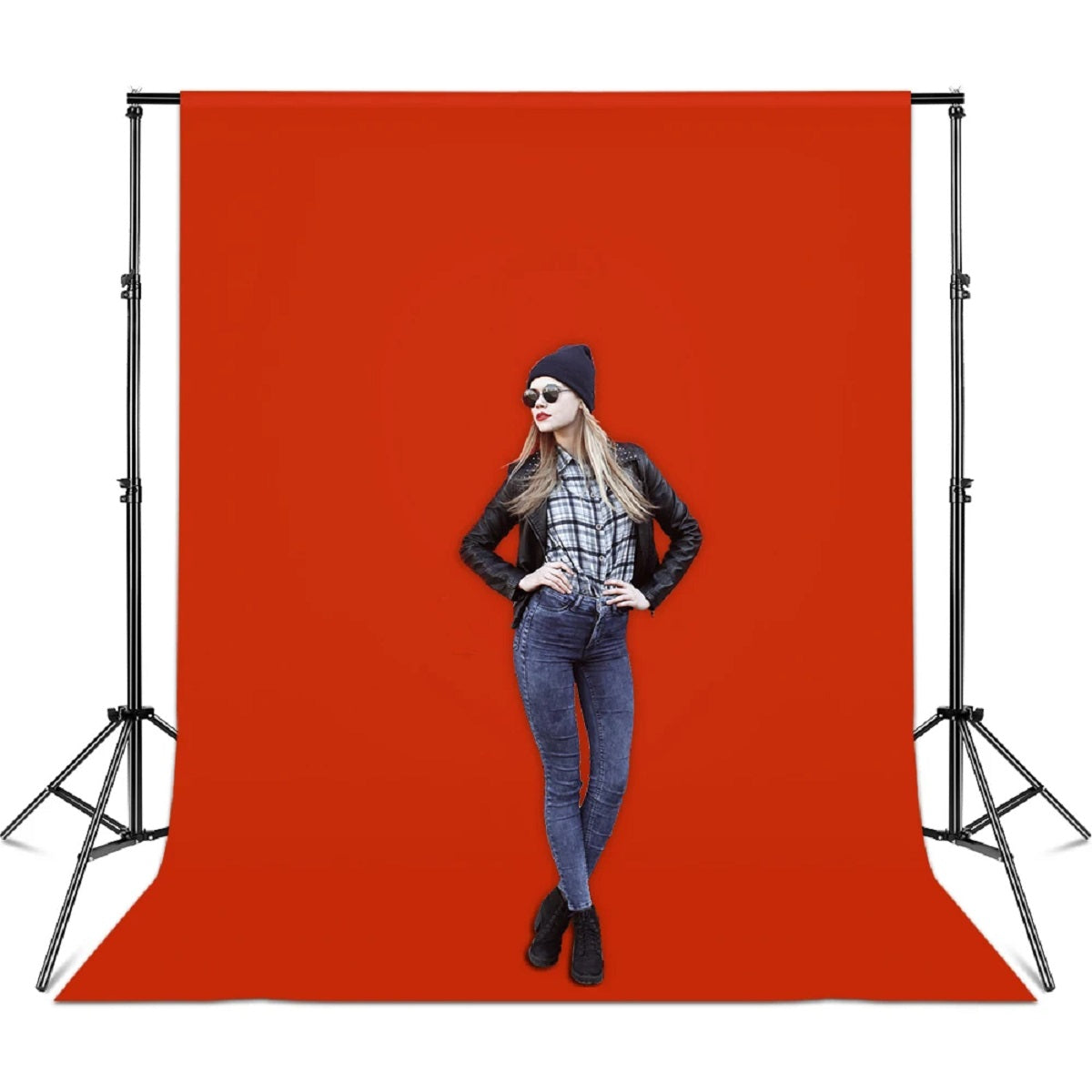 Photography Backdrop Stand Kit – Green Screen Support Frame with Carry Bag