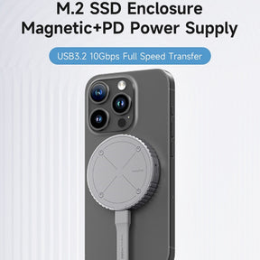 Magnetic Enclosure SSD Case for iPhone 15 Pro Max ProRes MacBook iPad Pro Android