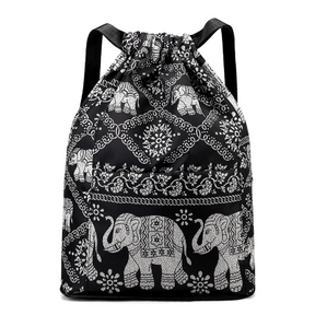 Women's Drawstring Bag Foldable Large Capacity Backpack
