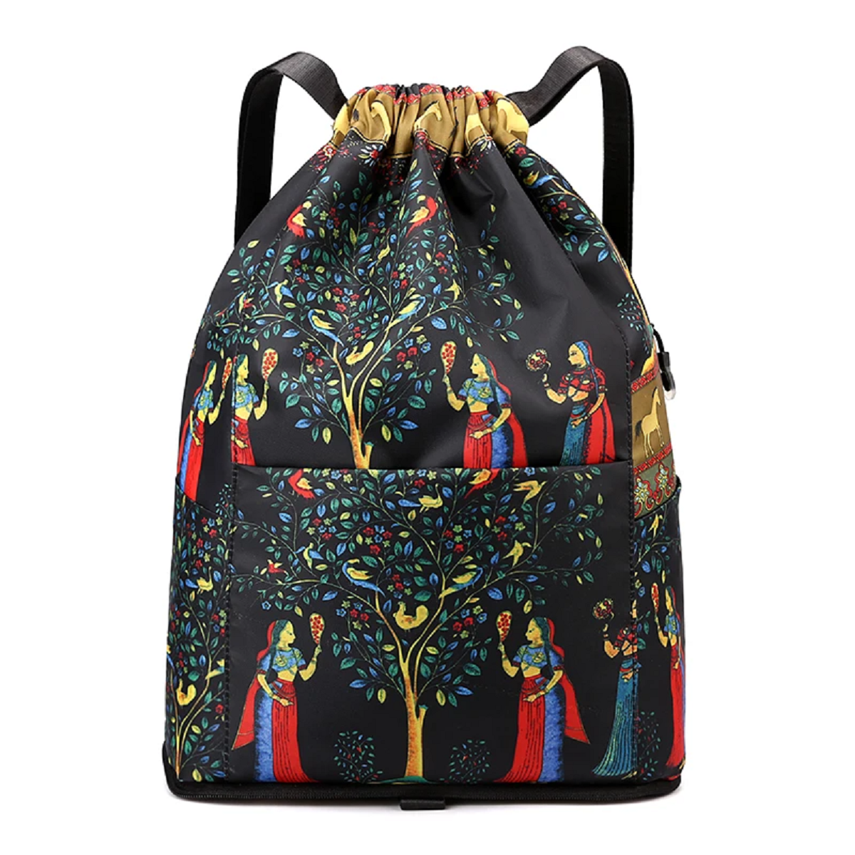 Women's Drawstring Bag Foldable Large Capacity Backpack