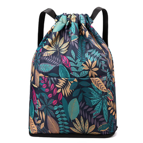 Women's Drawstring Bag Foldable Large Capacity Backpack