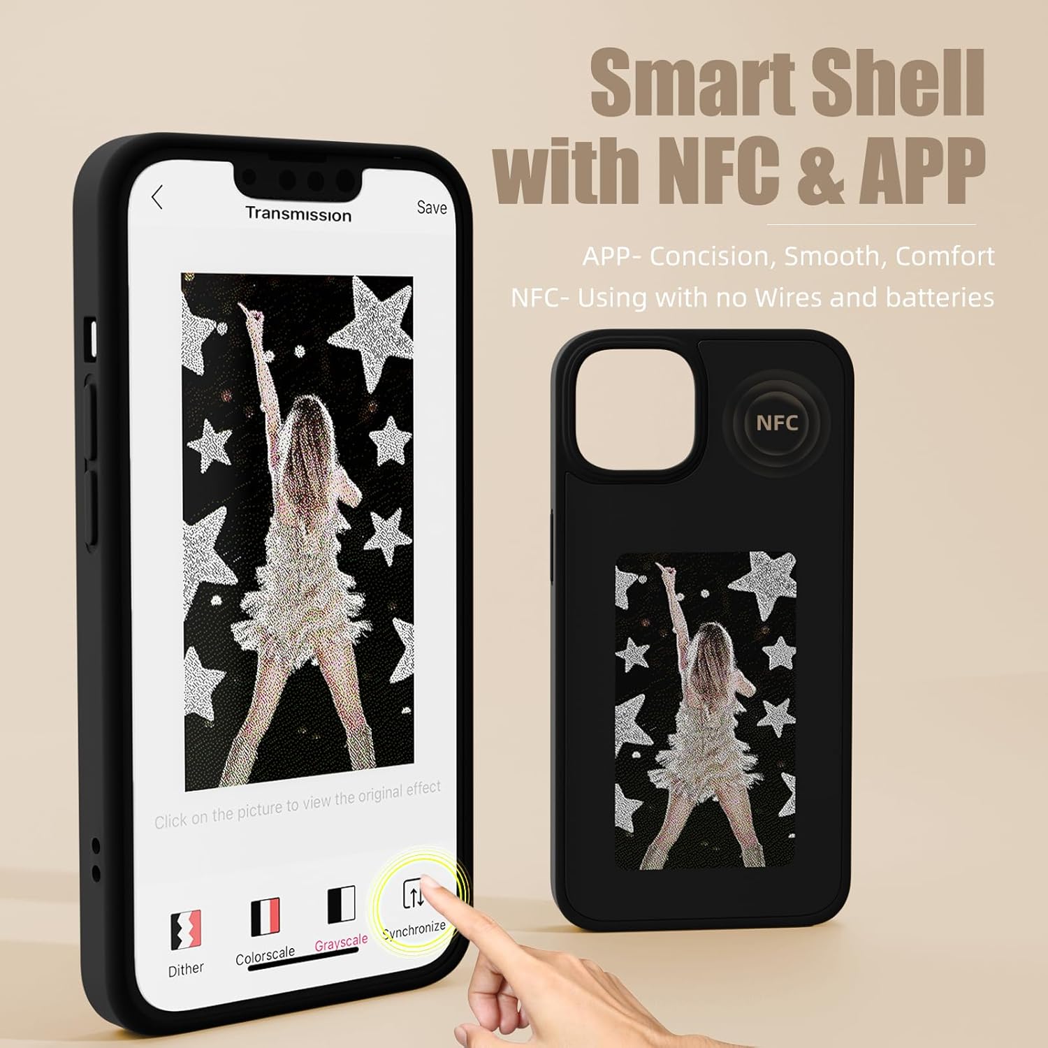 Smart Diy E-ink Screen Case For iPhone
