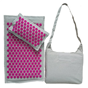 Nature Linen Coconut Palm Massage Yoga Mat Pillow with Bag