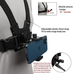 Adjustable Phone Clip Holder With Chest Strap