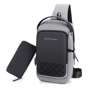 USB Waterproof Chest Messenger Shoulder Bag Crossbody Bolsas