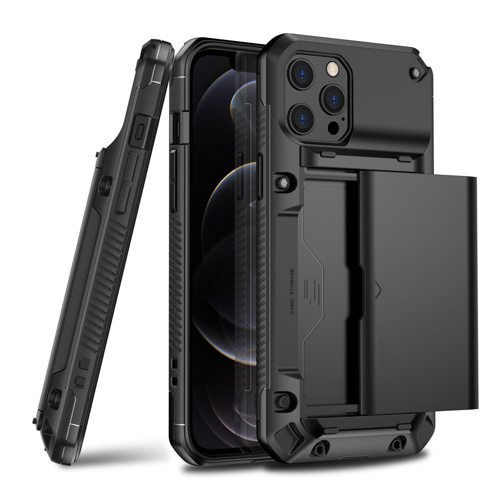 Armor slide card case for iPhone blxck norway™